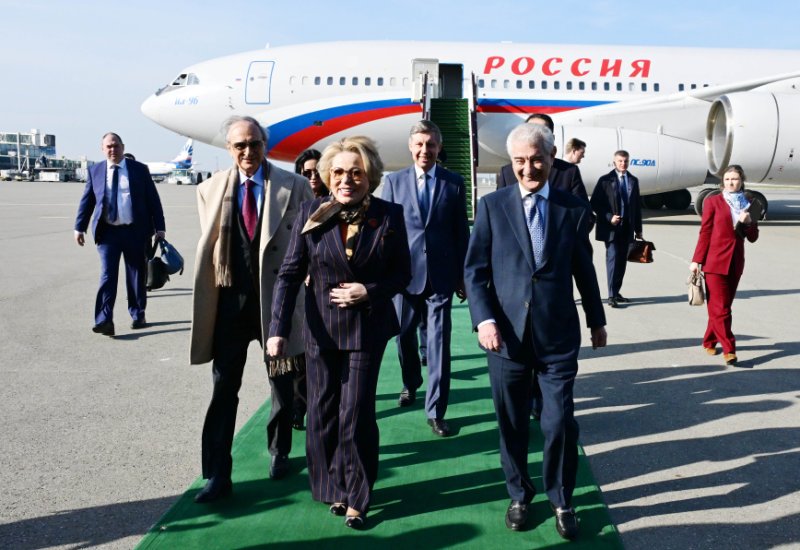 Rusiya Federal Məclisi Federasiya Şurasının sədri Azərbaycana rəsmi səfərə gəlib (FOTO)