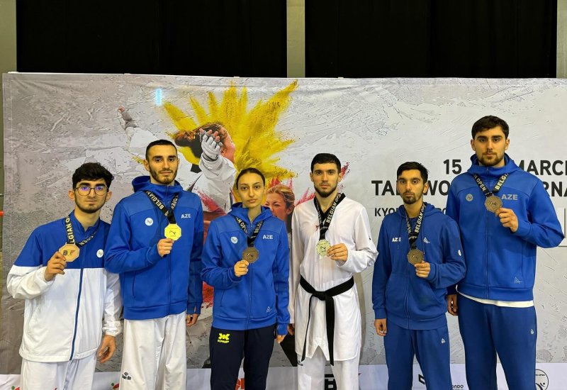 Azərbaycan taekvondoçuları Belçikada 6 medal qazanıblar