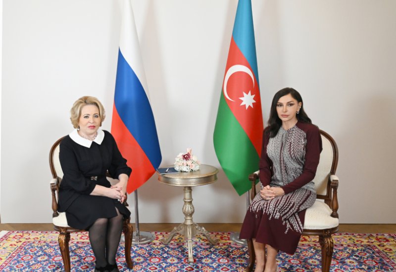 Azərbaycanın Birinci vitse-prezidenti Mehriban Əliyeva Rusiya Federal Məclisi Federasiya Şurasının sədri ilə görüşüb (FOTO/VİDEO)