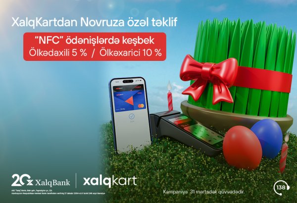 XalqKart-la NFC ödənişlərində daha çox keşbek