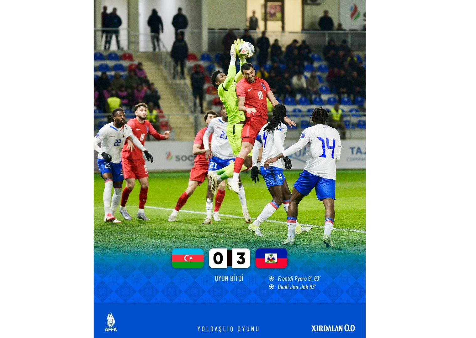 Azərbaycan futbol millisi Haitiyə məğlub olub