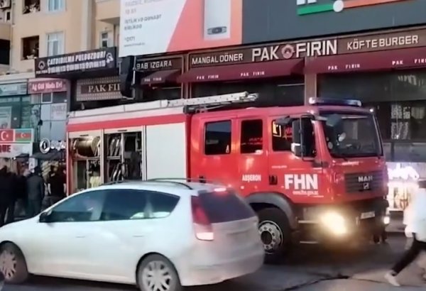 Xırdalanda restoranda yanğın baş verib (VİDEO)