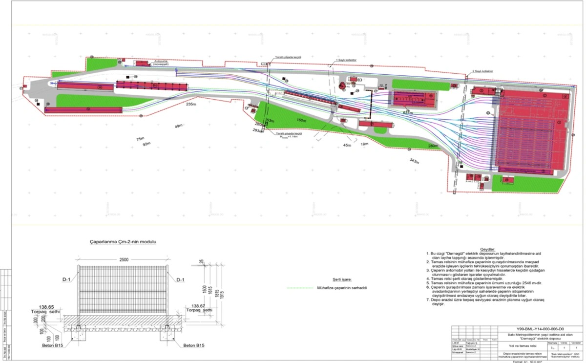 "Dərnəgül"dəki yeni metro deposunun ətrafında 1000-ə yaxın ağac əkiləcək (FOTO)