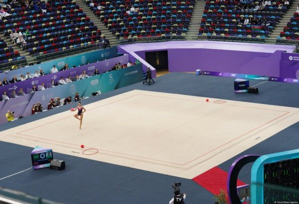Bakıda bədii gimnastika üzrə Dünya Kubokuna start verilib (FOTO)
