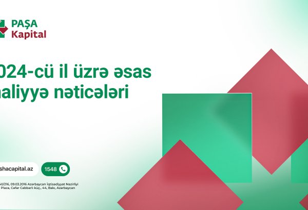 "PAŞA Kapital" 2024-cü ildə gəlirini 42% artırıb