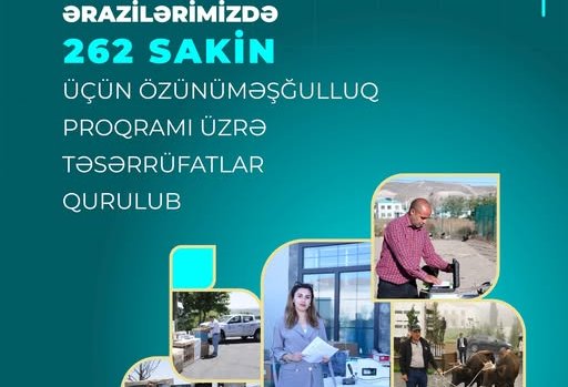 Azad edilmiş ərazilərdə 266 sakin üçün kiçik təsərrüfatlar qurulub
