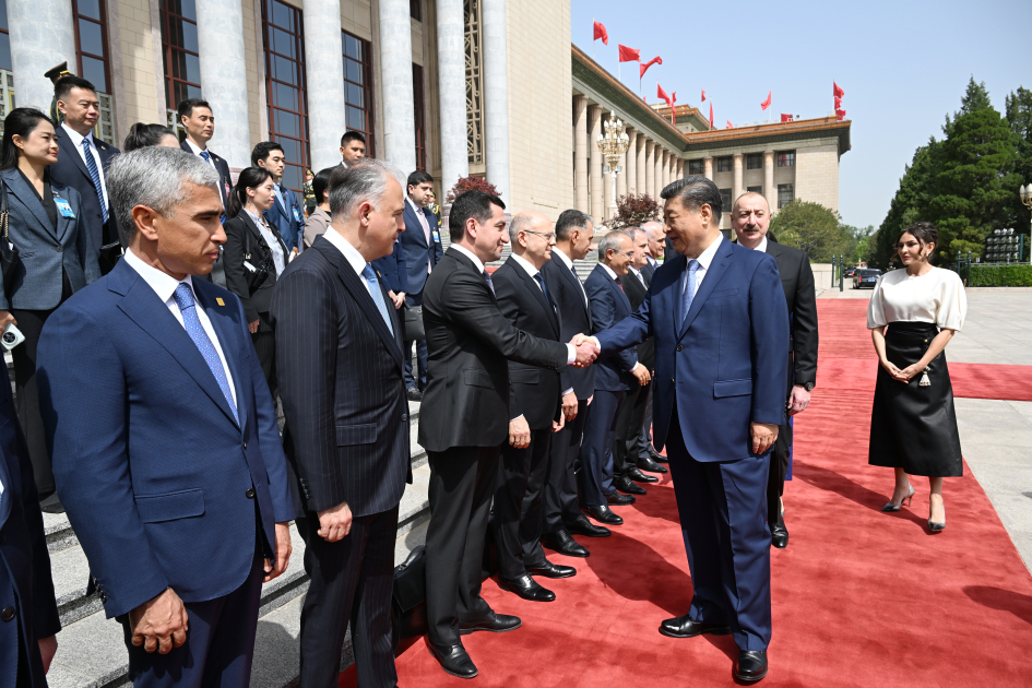 Çin Xalq Respublikasında Prezident İlham Əliyevin rəsmi qarşılanma mərasimi olub (FOTO/VİDEO)