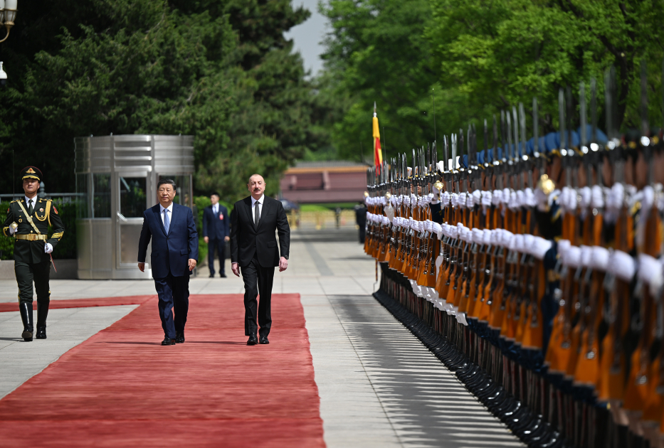 Çin Xalq Respublikasında Prezident İlham Əliyevin rəsmi qarşılanma mərasimi olub (FOTO/VİDEO)