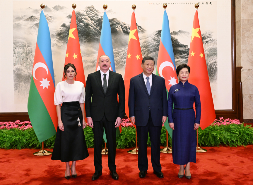 Çin Xalq Respublikasında Prezident İlham Əliyevin rəsmi qarşılanma mərasimi olub (FOTO/VİDEO)