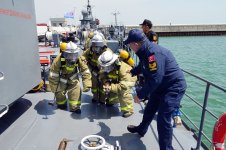 Azərbaycan-Türkiyə hərbi dənizçilərinin birgə praktiki məşğələləri keçirilib (FOTO)