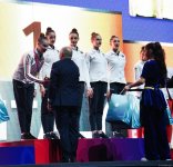 Azərbaycan komandası Bakıda keçirilən "Bədii gimnastika üzrə Avropa Kuboku"nda qızıl medal qazandı (FOTO)