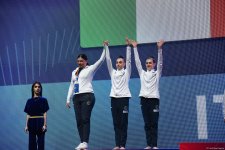 Bakıda keçirilən bədii gimnastika üzrə Avropa kubokunun üçüncü günündə növbəti qaliblər mükafatlandırılıb (FOTO)