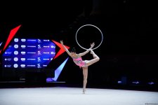 Bakıda keçirilən bədii gimnastika üzrə Avropa kubokunun üçüncü günündə növbəti qaliblər mükafatlandırılıb (FOTO)