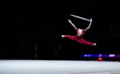 Bakıda keçirilən bədii gimnastika üzrə Avropa kubokunun üçüncü günündə növbəti qaliblər mükafatlandırılıb (FOTO)