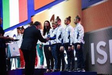 Bakıda keçirilən bədii gimnastika üzrə Avropa kubokunun üçüncü günündə növbəti qaliblər mükafatlandırılıb (FOTO)