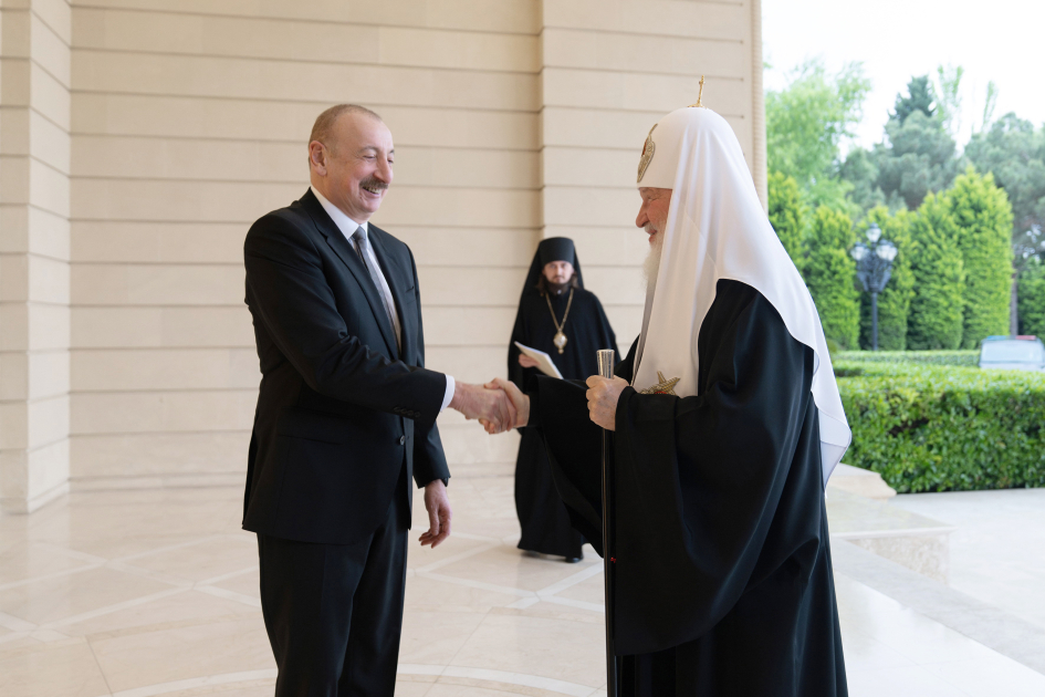 Prezident İlham Əliyev və Birinci xanım Mehriban Əliyevа Moskvanın və Bütün Rusiyanın Patriarxı Kirill ilə görüşüblər (FOTO/VİDEO) (YENİLƏNİB)