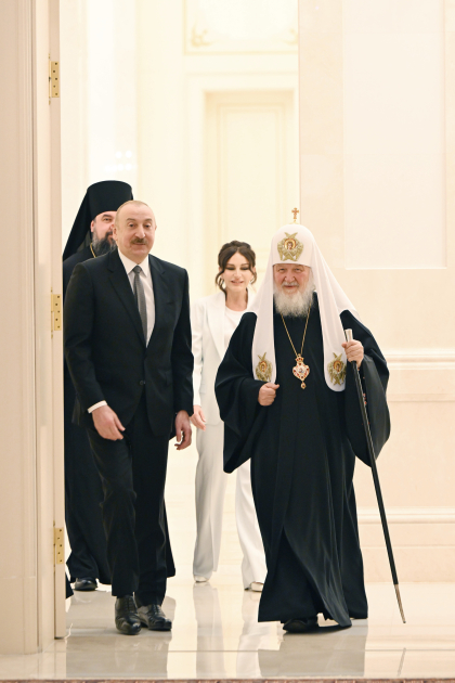 Prezident İlham Əliyev və Birinci xanım Mehriban Əliyevа Moskvanın və Bütün Rusiyanın Patriarxı Kirill ilə görüşüblər (FOTO/VİDEO) (YENİLƏNİB)