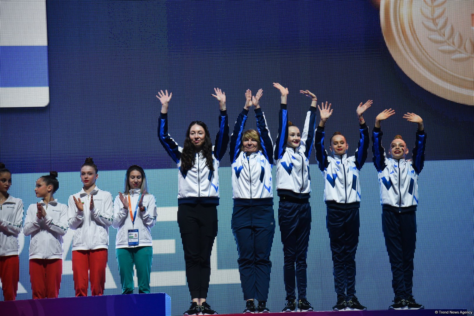 Bakıda keçirilən bədii gimnastika üzrə Avropa kubokunun üçüncü günündə növbəti qaliblər mükafatlandırılıb (FOTO)