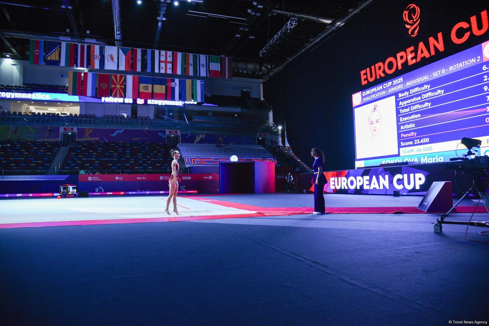 Bakıda keçirilən bədii gimnastika üzrə Avropa kubokunun üçüncü günündə növbəti qaliblər mükafatlandırılıb (FOTO)