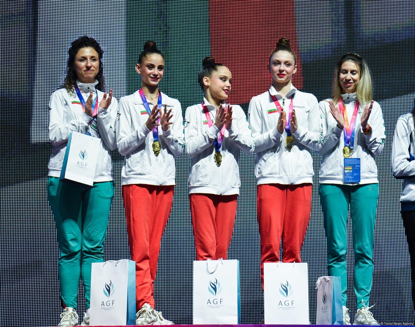 Bakıda keçirilən bədii gimnastika üzrə Avropa kubokunun üçüncü günündə növbəti qaliblər mükafatlandırılıb (FOTO)