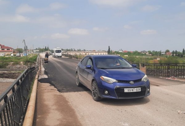 Qubada sel sularının qəzalı vəziyyətə saldığı körpü müvəqqəti bərpa olunub
