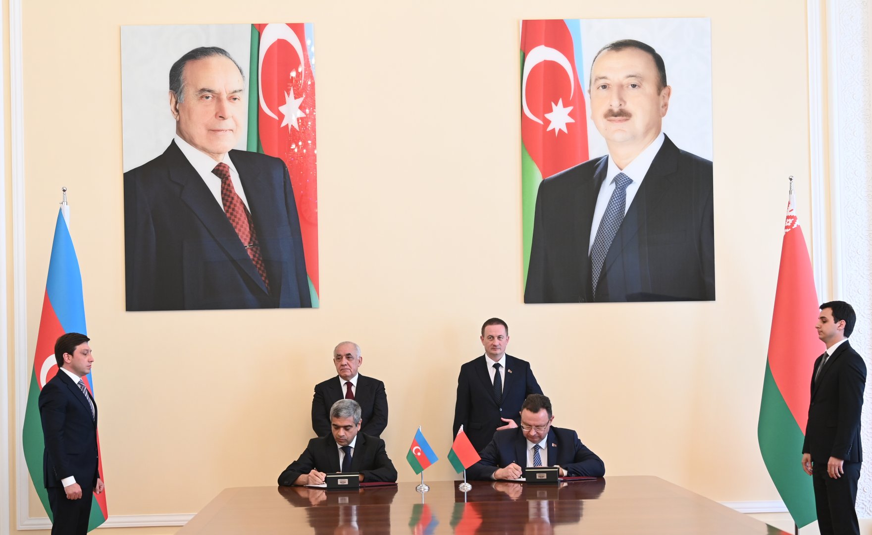 Azərbaycan və Belarus arasında sosial müdafiə, baytarlıq və sənaye kooperasiyası sahələrində sənədlər imzalanıb (FOTO)