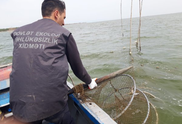 Qadağan olunmuş balıq ovu alətləri aşkar edilərək götürülüb