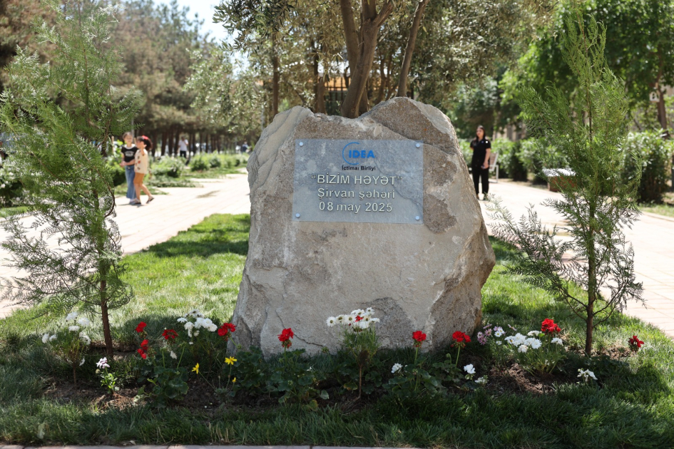 "Bizim həyət" layihəsi çərçivəsində Şirvanda növbəti abadlıq işləri görülüb (FOTO)
