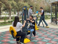 "Bizim həyət" layihəsi çərçivəsində Şirvanda növbəti abadlıq işləri görülüb (FOTO)