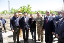 Xudat şəhərinin 4-cü şöbə adlanan ərazisinə ilk dəfə təbii qaz verilib (FOTO)