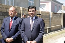 Xudat şəhərinin 4-cü şöbə adlanan ərazisinə ilk dəfə təbii qaz verilib (FOTO)