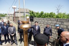 Xudat şəhərinin 4-cü şöbə adlanan ərazisinə ilk dəfə təbii qaz verilib (FOTO)