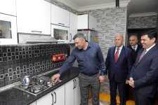 Xudat şəhərinin 4-cü şöbə adlanan ərazisinə ilk dəfə təbii qaz verilib (FOTO)