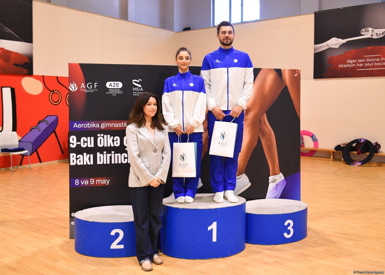 “Aerobika gimnastikası üzrə 9-cu ölkə çempionatı və Bakı birinciliyi”nin qalibləri mükafatlandırılıb (FOTO)