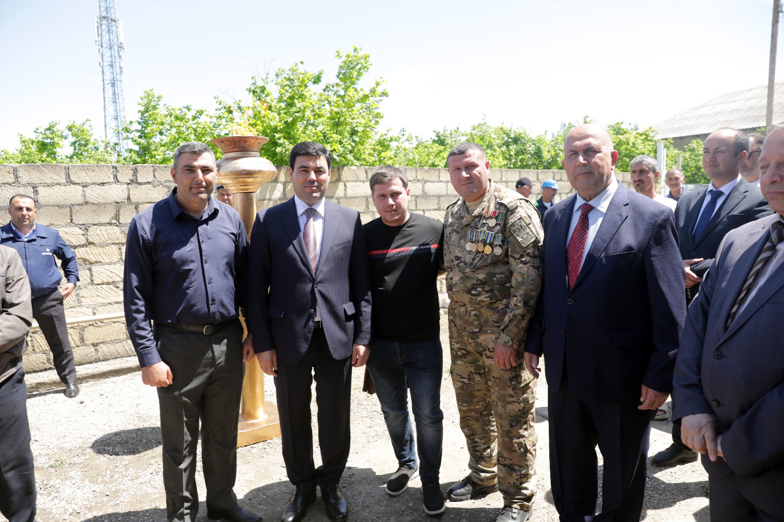Xudat şəhərinin 4-cü şöbə adlanan ərazisinə ilk dəfə təbii qaz verilib (FOTO)