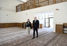 Prezident İlham Əliyev və Birinci xanım Mehriban Əliyeva Şuşa rayonunun Daşaltı kənd məscidinin açılışında iştirak ediblər (YENİLƏNİB) (FOTO)