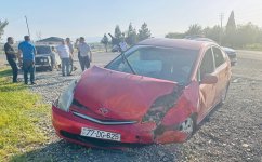 Tərtərdə yol nəqliyyat hadisəsi baş verib (FOTO)