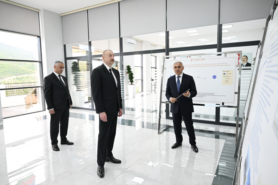 Prezident İlham Əliyev “Azərişıq” ASC-nin "Xocalı" yarımstansiyasının və Rəqəmsal İdarəetmə Mərkəzininin açılışında iştirak edib (YENİLƏNİB) (FOTO/VİDEO)