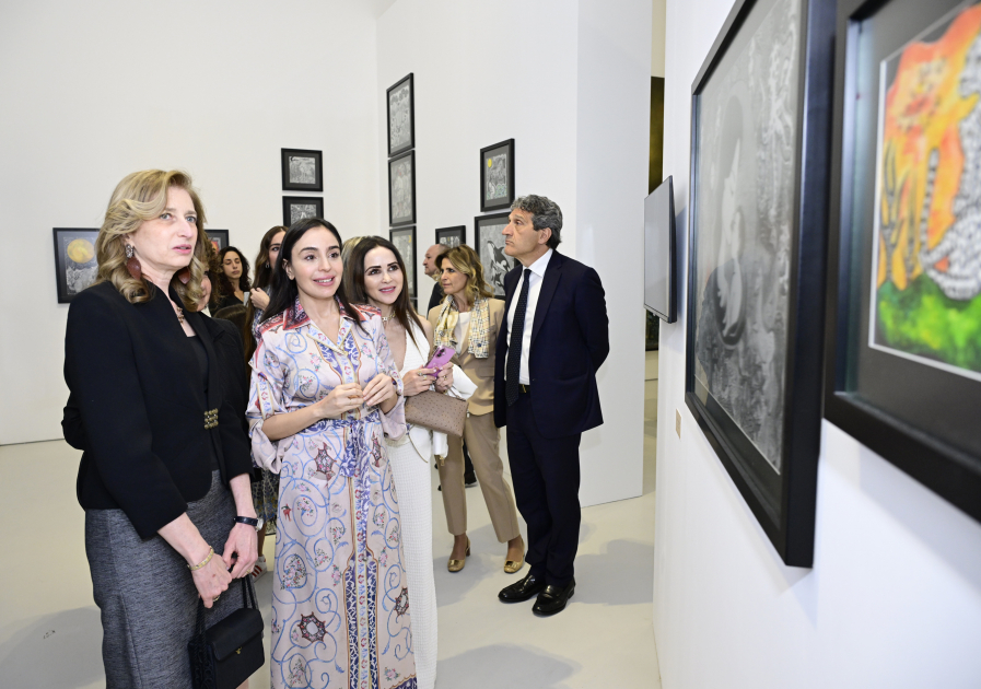 Heydər Əliyev Fondunun vitse-prezidenti Leyla Əliyeva və Arzu Əliyeva Romada MAMA “Ana təbiət” sərgisinin təqdimatında iştirak ediblər (FOTO)