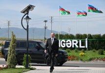 Prezident İlham Əliyev Ağdam rayonunun Kəngərli kəndinin birinci mərhələsinin açılışında iştirak edib (FOTO/VİDEO)