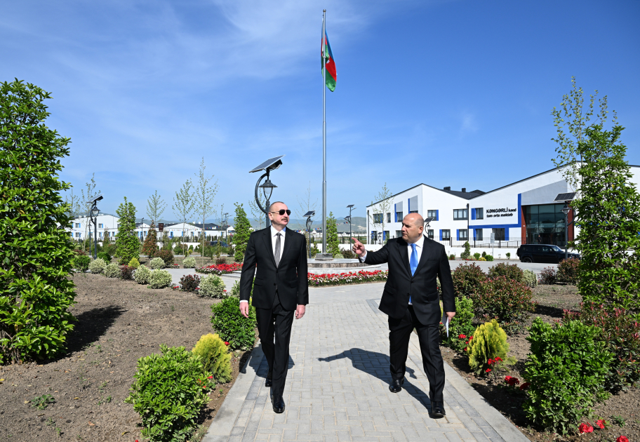 Prezident İlham Əliyev Ağdam rayonunun Kəngərli kəndinin birinci mərhələsinin açılışında iştirak edib (FOTO) (YENİLƏNİB)