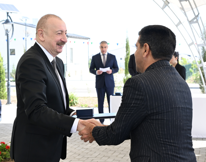 Prezident İlham Əliyev Ağdam rayonunun Kəngərli kəndinin birinci mərhələsinin açılışında iştirak edib (FOTO) (YENİLƏNİB)