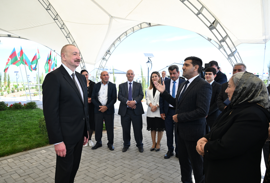 Prezident İlham Əliyev Ağdam rayonunun Kəngərli kəndinin birinci mərhələsinin açılışında iştirak edib (FOTO) (YENİLƏNİB)