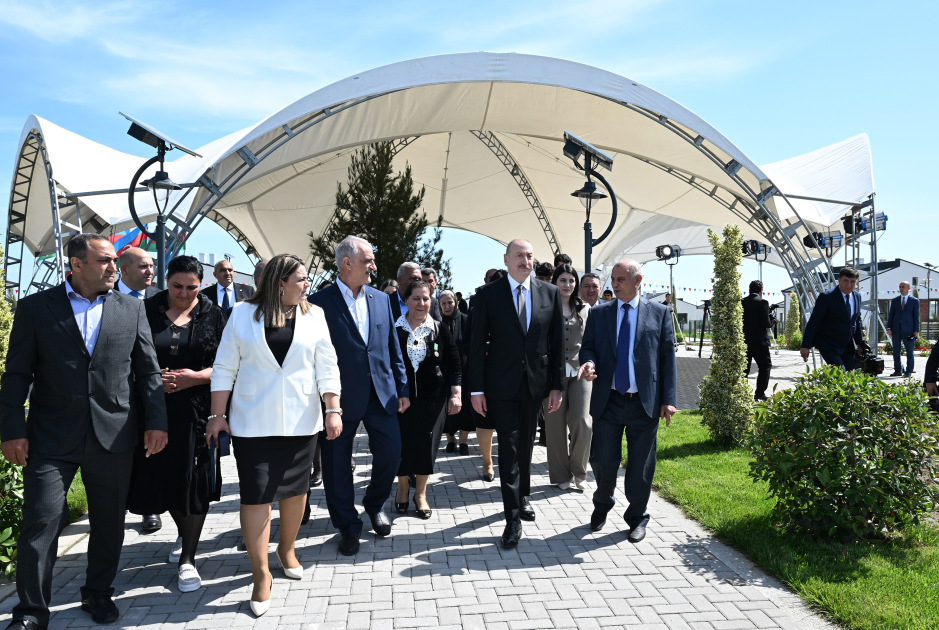 Prezident İlham Əliyev Ağdam rayonunun Kəngərli kəndinin birinci mərhələsinin açılışında iştirak edib (FOTO) (YENİLƏNİB)