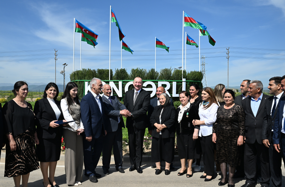 Prezident İlham Əliyev Ağdam rayonunun Kəngərli kəndinin birinci mərhələsinin açılışında iştirak edib (FOTO) (YENİLƏNİB)