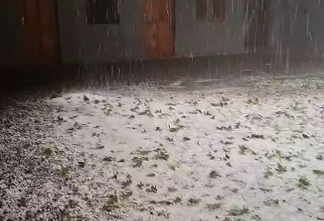 Sumqayıtda dolu yağıb- Faktiki hava (VİDEO)