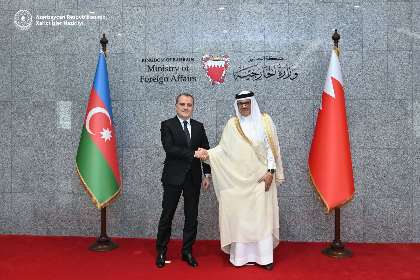 Ceyhun Bayramov bəhreynli həmkarı ilə iqtisadi əməkdaşlıq mexanizminin yaradılmasını müzakirə edib (FOTO)