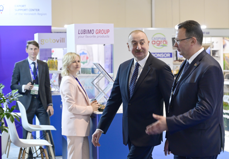 Prezident İlham Əliyev “InterFood Azerbaijan” və “Caspian Agro” sərgiləri ilə tanış olub (FOTO) (YENİLƏNİB)