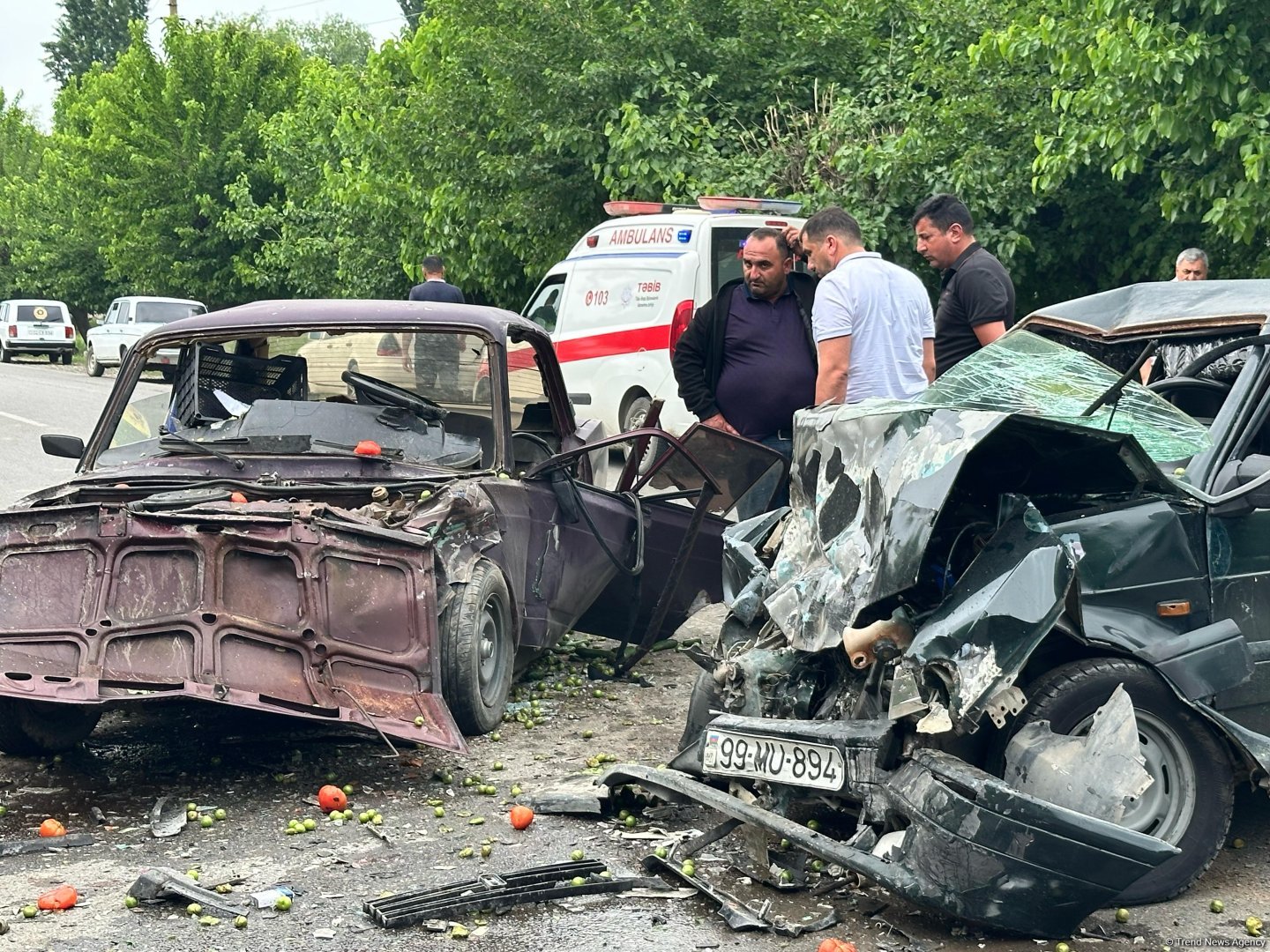 Bərdədə qəza - Yaralılar var (FOTO)