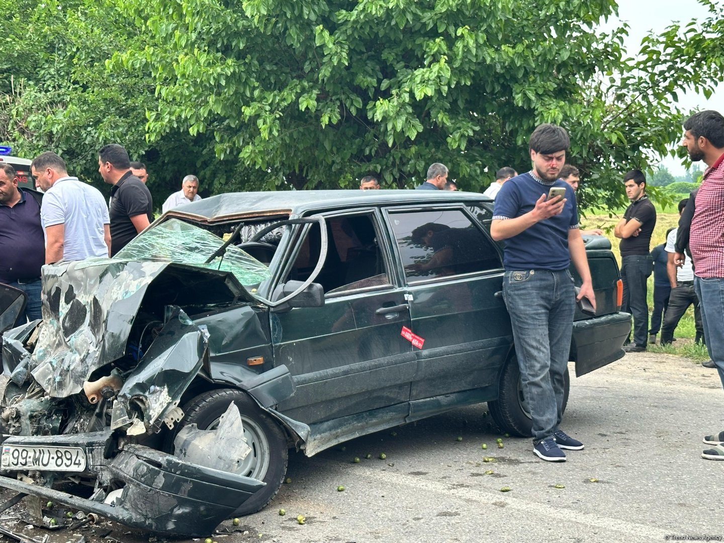 Bərdədə qəza - Yaralılar var (FOTO)